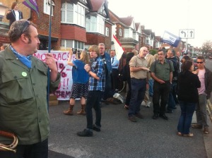 Anti-academy protesters outside Hove Park School last year