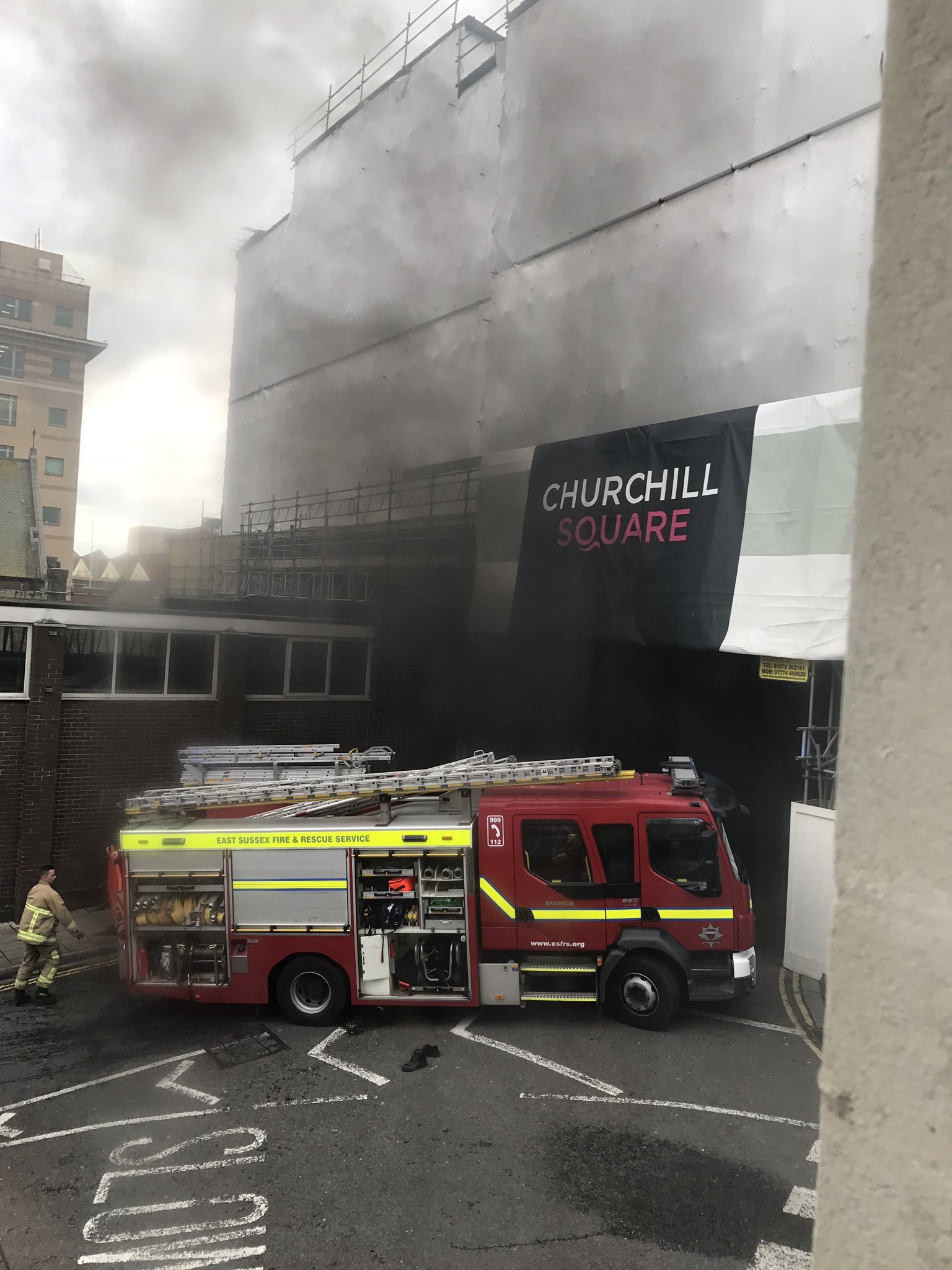 Brighton and Hove News » Churchill Square evacuated after car catches fire