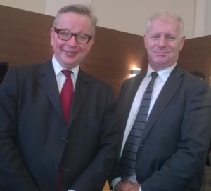 Michael Gove and Clarence Mitchell