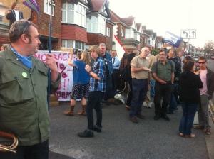 Anti-academy protesters outside Hove Park School last year