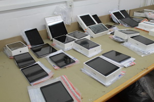 Some of the recovered Hove Park School iPads