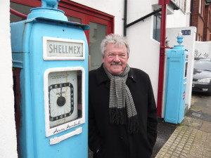 Bill Randall with the 1950s pumps