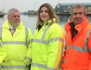 Coastal Communities Minister Penny Mordaunt with Coast to Capital chief executive Ron Crank and Rod Lunn, the chief executive of Shoreham Port