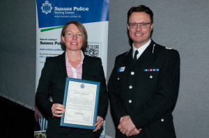 DC Tracey Dixon with Assistant Chief Constable Robin Smith