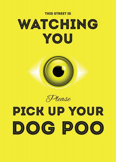 Poster poo campaign urges dog owners to clear up
