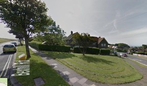 Langley Crescent and Bexhill Drive in Woodingdean, where two of yesterday's raids took place. Image taken from Google Streetview