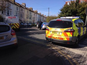 Police in Vere Road on Friday. Picture by Liam Allen/Sussex Tab