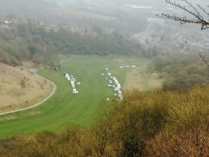 A camp of travellers in Wild Park travellers. Picture by Joy Flowers on Twitter