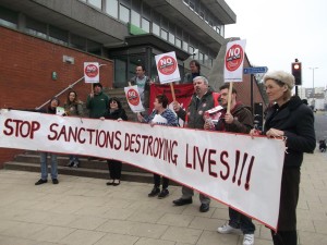 sanctions protest