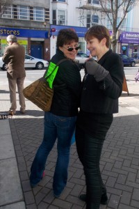 Caroline Lucas and Debs