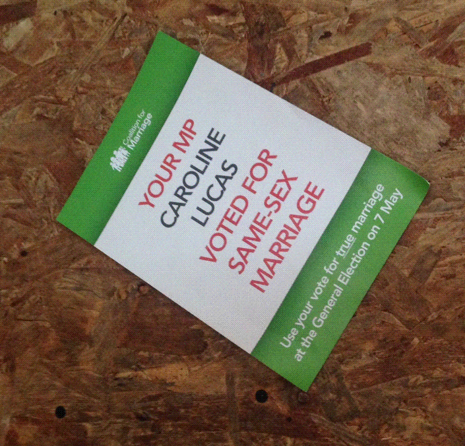 Anti-gay marriage leaflets spark liberal outrage