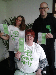 Katie Lord, Hannah Child and Matthew Moor - Green Party Candidate for Goldsmid