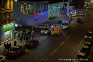 Police, fire and ambulance attend Miles Walk. Picture by Matt Wilkinson