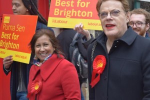 Purna Sen and Eddie Izzard