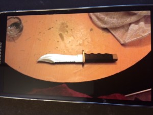 A knife found at Windsor Court