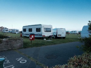 Travellers on Hove Lawns early on Wednesday evening (29 April)