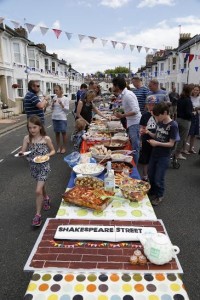 Residence of Shakespeare Street In Hove, East Sussex take part in the Big Lunch 2015. The Big Lunch is a very simple idea from the Eden Project. The aim is to get as many people in the UKas possible to have lunch with their neighbours on one day; to share lunch and a few hours of community, friendship and fun.