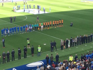 Brighton and Hove Albion tribute to Shoreham airshow crash victims 2