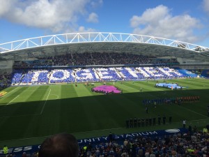 Brighton and Hove Albion tribute to Shoreham airshow crash victims