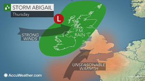 Accuweather's Storm Abigail forecast