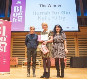 Katie Kirby, centre, with Lionel Shriver and Shappi Khorsandi