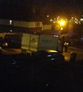 The bomb squad arrives in Moulsecoomb Way. Picture by Lisa Gallaway