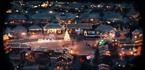 Wiston Road as seen through the Man in the Moon's telescope in the John Lewis advert