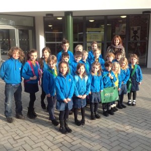 Head teacher Wendy King and pupils at the Bilingual Primary School on the first day at the new premises next to Hove Park