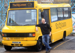 Tom Druitt with one of his Big Lemon buses