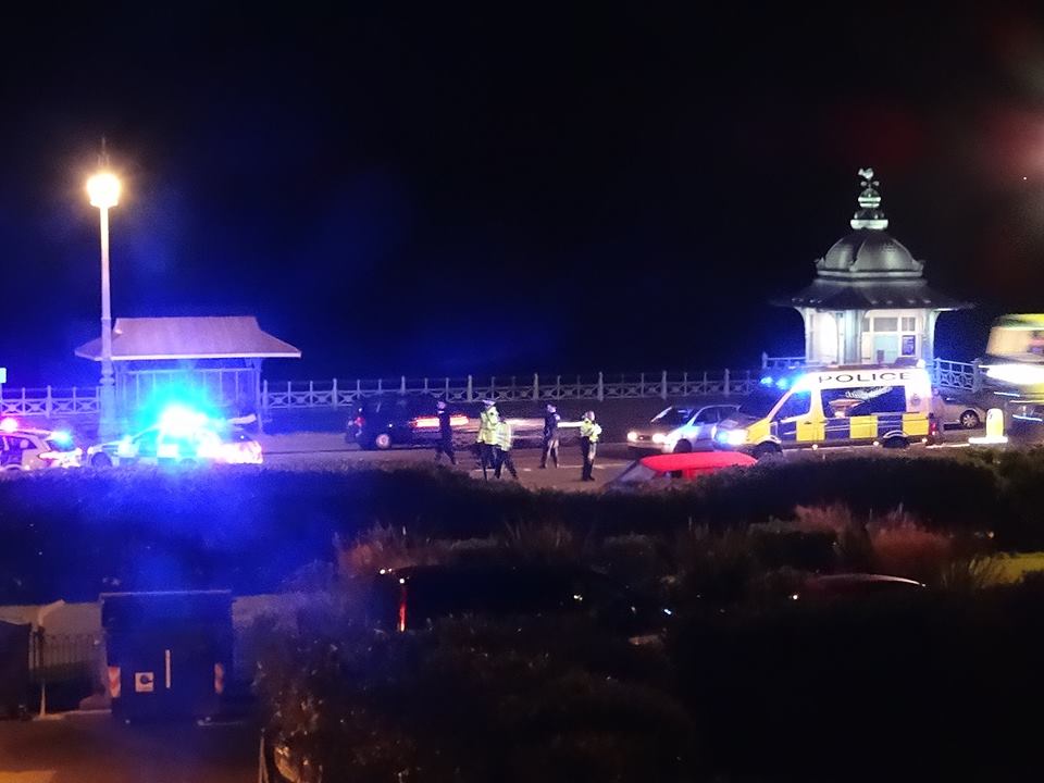Police hunt missing victim of two car crash on Brighton seafront