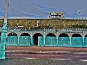 Fencing put up along Madeira Terraces. Image by Jax Atkins