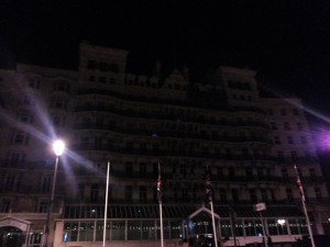 Grand Hotel in darkness. Picture by Ian Marshall