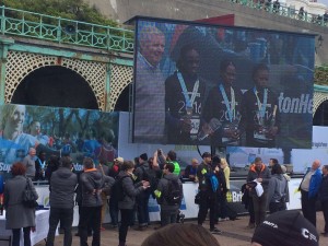 Women's winners receiving their medals. Picture by Isabella Cipirska