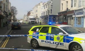 Police cordoned off the area outside the Temple Bar - Picture by Jeremy Gale