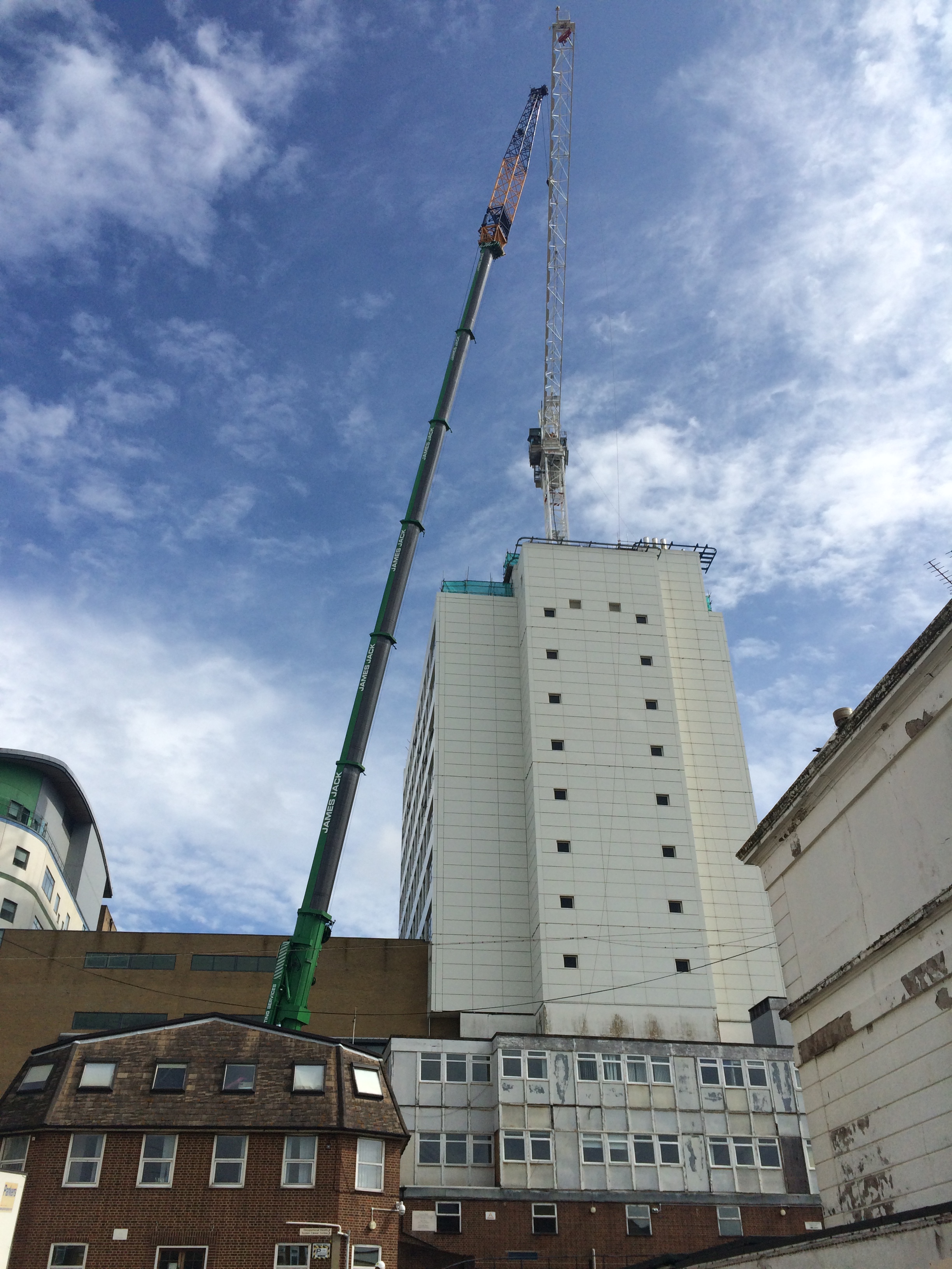 Crane looms over Kemp Town to build Royal Sussex helideck