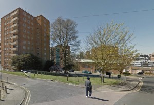 High rise flats off Albion Hill. From Google Streetview