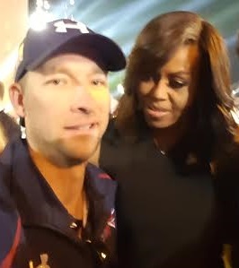 Andy Perrin and Michelle Obama