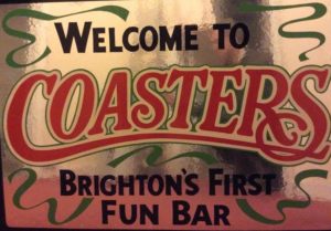 Coasters welcome sign