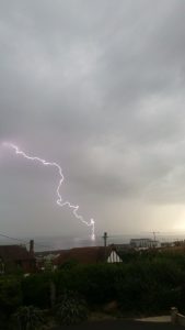 Lightning at the Marina in June last year by James in Sussex on Twitter