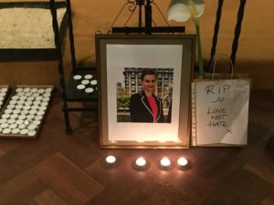 A vigil was held in Brighton in memory of the murdered MP Jo Cox