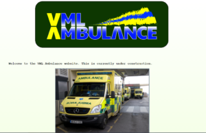 "Welcome to the VML Ambulance website. This is currently under construction"