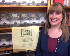 Inge Sweetman with Death Comes Knocking at City Books