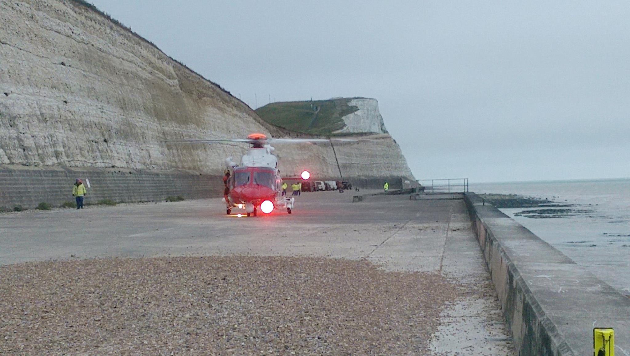 Man airlifted after slipping on rocks off Saltdean beach