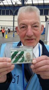 Terry Wing with Jeremy Corbyn's pass found at Brighton Station