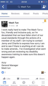 Mash Tun apology to Jenny and Charlie Skelton from Aaron Williams aka Azzy