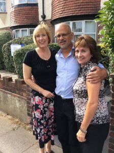 Dr Alex Khot with colleagues Nicki Terry and Jill Hilton outside Links Road Surgery in Portslade