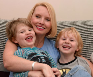 Katie Kirby and her boys