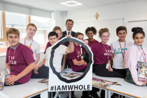 Health Secretary Jeremy Hunt visits Cardinal Newman Catholic School - picture courtesy of Ciaran McCrickard Photography