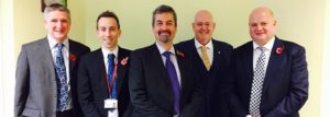 Head teachers Richard Bradford, Ashley Harrold, Rob Reed, William Deighan and Nick Wergan