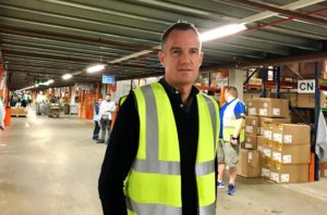 Peter Kyle at the Sports Direct Shirebrook warehouse